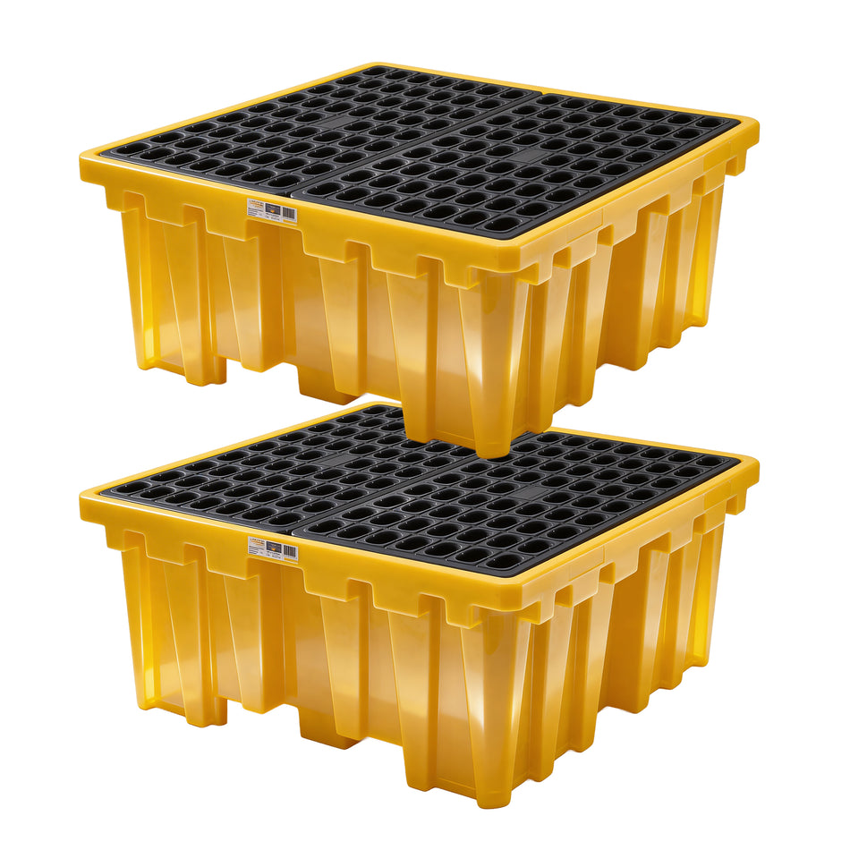 IBC Spill Containment Pallet Combo - 62" x 62" x 28", HDPE, Yellow
