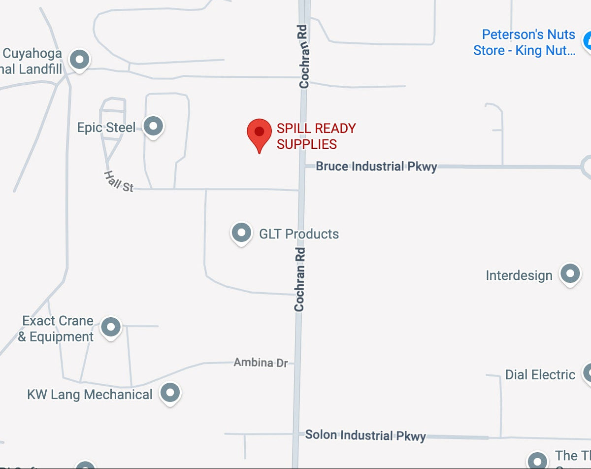 Map showing Spill Ready Supplies